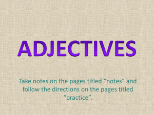 adjectives - TeacherWeb