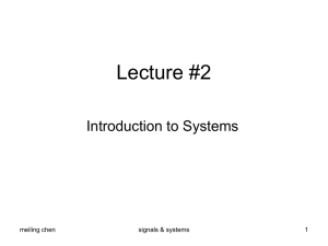 Lecture #2