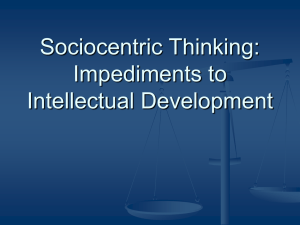 The sociocentric thinker