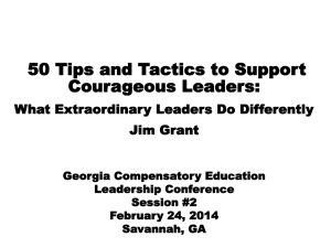 50 Tips and Tactics to Support Courageous Leaders