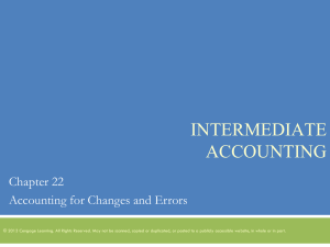 Changes in accounting principle