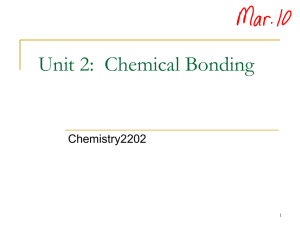 Unit 2: Chemical Bonding