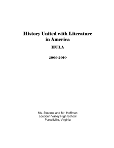 History United with Literature - Loudoun County Public Schools