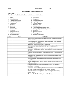 Biology Chapter 14 Vocabulary Review Sheet