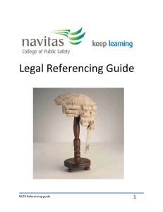 2.5 Reference list in legal referencing style