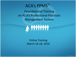 PPMS Presentation for November 2015 Online Seminar