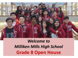 Milliken Mills Grade 8 Parents' Night December 2015