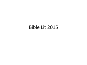Bible Lit 2015