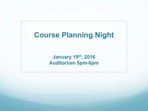 Course Planning PowerPoint