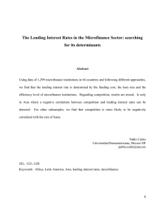 The Lending Interest Rates in the Microfinance