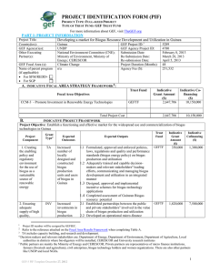 Project Identification Form (PIF)