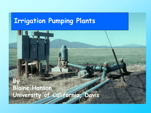 Options For Reducing Irrigation Pumping Costs
