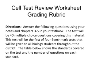 PowerPoint: Cell Test Review
