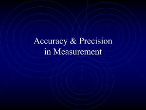 Accuracy & Precision in Measurement