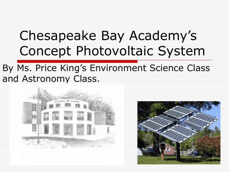 Chesapeake Bay Academy photovoltaic system