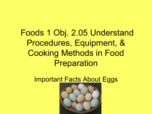 2.05 Understand Precedures, Equipment and Cooking Methods in