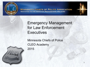 Emergency Management for Law Enforcement Executives
