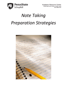 Note-taking strategies