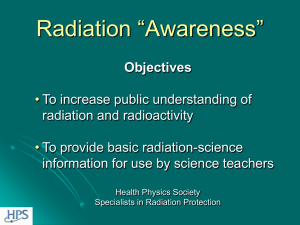 Radiation Awareness - Health Physics Society