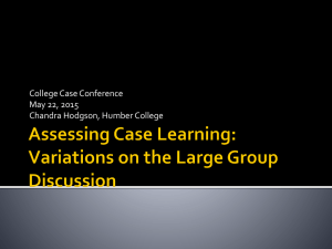 Assessing Case Learning: Variations on the