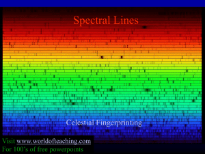 Spectral lines - World of Teaching