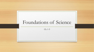 Ppt. 1 (Foundations of Science)