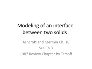 Modeling of an interface between two solids