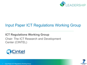 Input Paper ICT Regulations