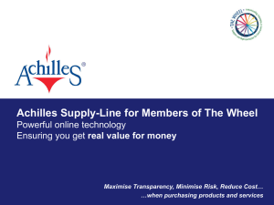 Achilles Supply-Line for Members of The Wheel