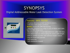 SYNOPSYS Digital Addressable Water Leak