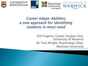 Career Adaptability Research to date