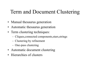 Term and Document Clustering