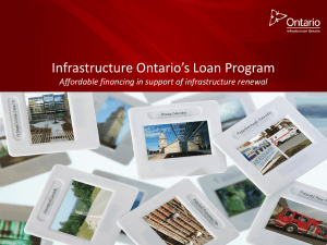 Infrastructure Ontario's Loan Program