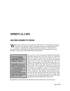 SPIRITUAL LIFE - The Hub at PWOC
