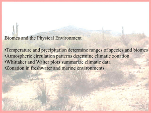 Lecture 4-Biomes and the Physical Environment