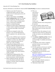 Critical Reading Practice reading articles and writing questions
