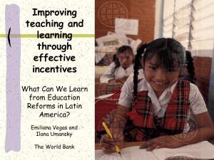 Teacher Quality and Incentives Research Project