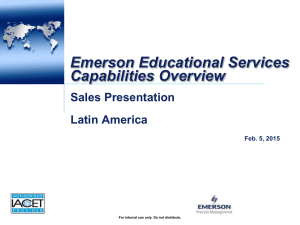 Emerson Educational Services*Capabilities Overview Presentation