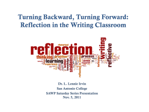 Reflection in the Writing Classroom
