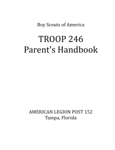 Troop 246 Parent's Handbook - Troop 246