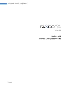 FaxCore eV5 Services Config