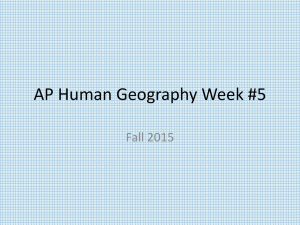AP Human Geography Week #5