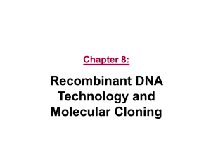 Recombinant DNA Technology and Molecular Cloning