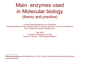 enzymes - Site GENEMOL 2013