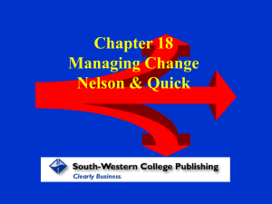 Chapter 18 Managing Change Nelson & Quick