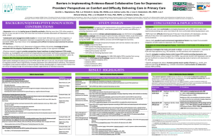 Barriers in Implementing Evidence-Based Collaborative Care for