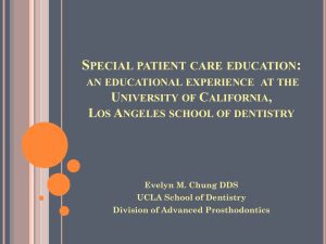 Special patient care education: an educational experience at the