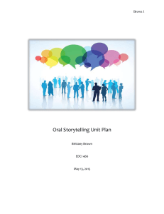 Oral Storytelling Unit Plan