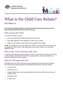 What is the Child Care Rebate? - Department of Social Services