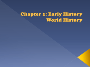 Early History Chapter 1 Notes Honors World History